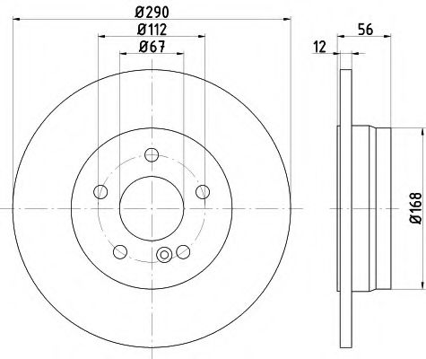 Тормозной диск BEHR/HELLA 8DD 355 105-951