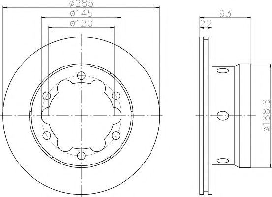 Тормозной диск BEHR/HELLA 8DD 355 105-811