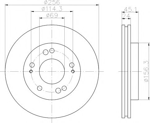Тормозной диск BEHR/HELLA 8DD 355 103-311