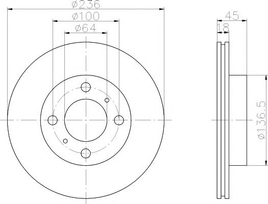 Тормозной диск BEHR/HELLA 8DD 355 105-771