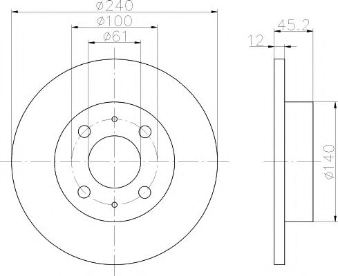Тормозной диск BEHR/HELLA 8DD 355 102-291