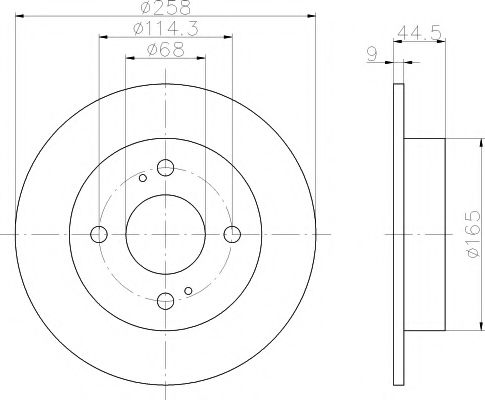 Тормозной диск BEHR/HELLA 8DD 355 105-171