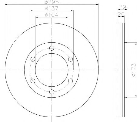 Тормозной диск BEHR/HELLA 8DD 355 101-191