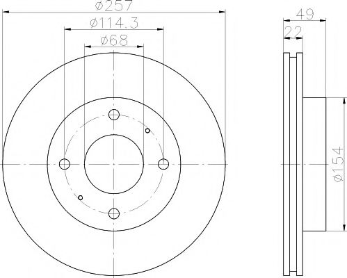 Тормозной диск BEHR/HELLA 8DD 355 102-651