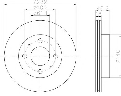 Тормозной диск BEHR/HELLA 8DD 355 105-921