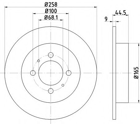 Тормозной диск BEHR/HELLA 8DD 355 105-141