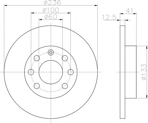 Тормозной диск BEHR/HELLA 8DD 355 100-431