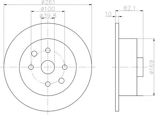 Тормозной диск BEHR/HELLA 8DD 355 101-671