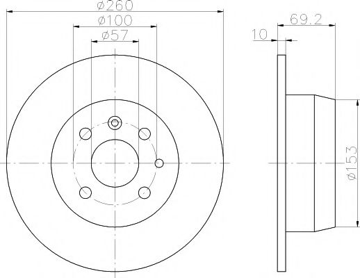 Тормозной диск BEHR/HELLA 8DD 355 102-731