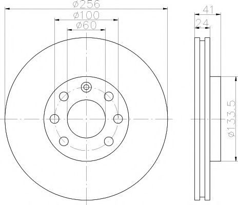 Тормозной диск BEHR/HELLA 8DD 355 101-501