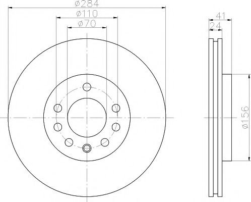 Тормозной диск BEHR/HELLA 8DD 355 103-631