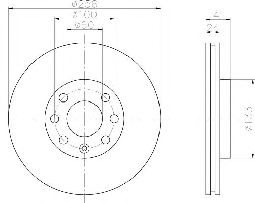 Тормозной диск BEHR/HELLA 8DD 355 106-051