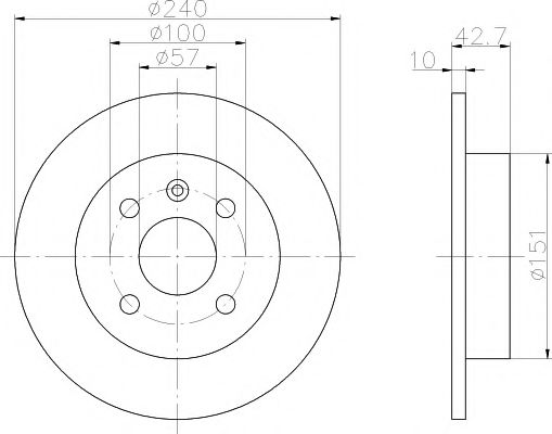 Тормозной диск BEHR/HELLA 8DD 355 106-091