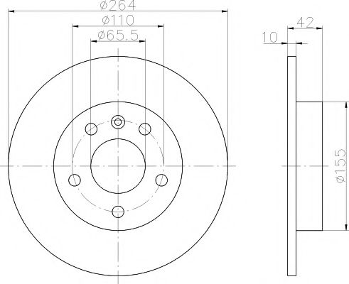 Тормозной диск BEHR/HELLA 8DD 355 106-111