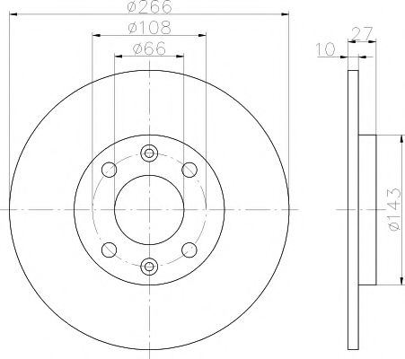 Тормозной диск BEHR/HELLA 8DD 355 100-851