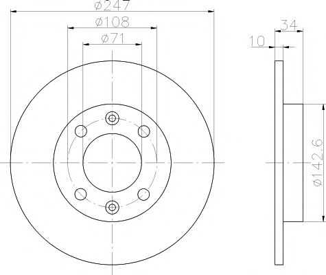 Тормозной диск BEHR/HELLA 8DD 355 102-061