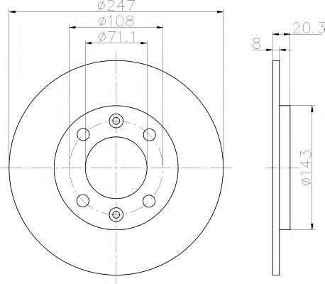 Тормозной диск BEHR/HELLA 8DD 355 101-811