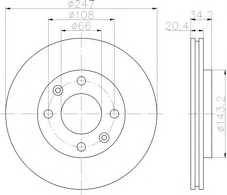 Тормозной диск BEHR/HELLA 8DD 355 101-801