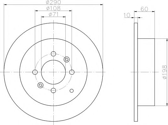 Тормозной диск BEHR/HELLA 8DD 355 105-231