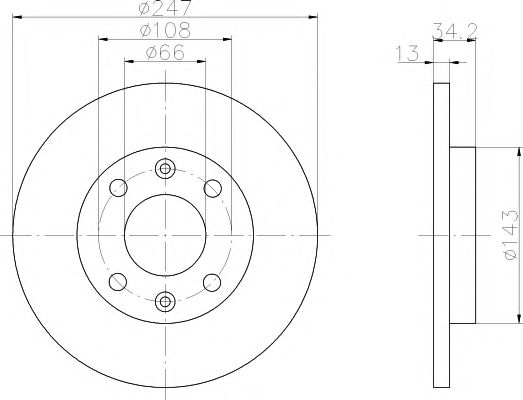 Тормозной диск BEHR/HELLA 8DD 355 106-191