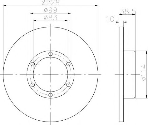 Тормозной диск BEHR/HELLA 8DD 355 100-031