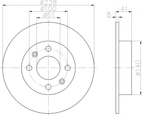 Тормозной диск BEHR/HELLA 8DD 355 101-221
