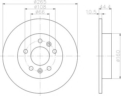 Тормозной диск BEHR/HELLA 8DD 355 103-531