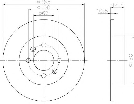 Тормозной диск BEHR/HELLA 8DD 355 103-511