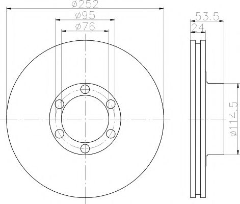 Тормозной диск BEHR/HELLA 8DD 355 100-331