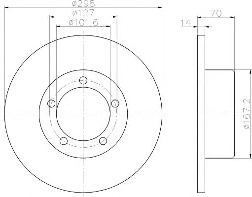 Тормозной диск BEHR/HELLA 8DD 355 101-591