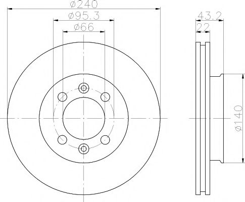 Тормозной диск BEHR/HELLA 8DD 355 101-901