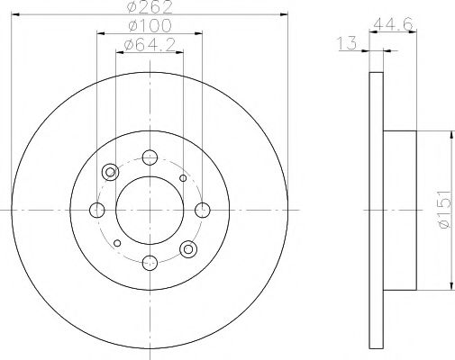 Тормозной диск BEHR/HELLA 8DD 355 105-861