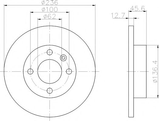 Тормозной диск BEHR/HELLA 8DD 355 105-871