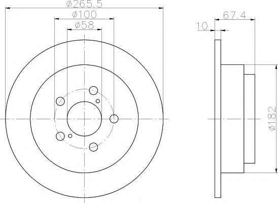 Тормозной диск BEHR/HELLA 8DD 355 105-331