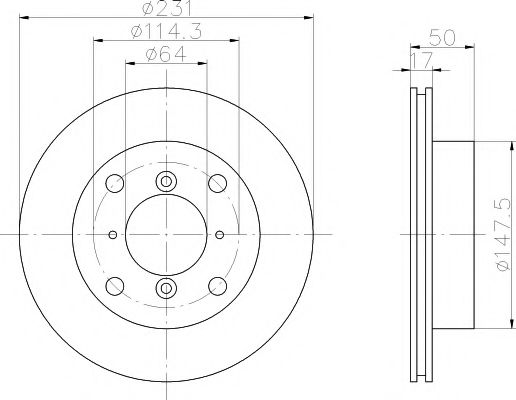 Тормозной диск BEHR/HELLA 8DD 355 103-921