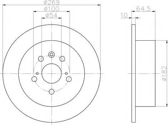 Тормозной диск BEHR/HELLA 8DD 355 104-061
