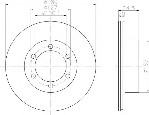 Тормозной диск BEHR/HELLA 8DD 355 104-761