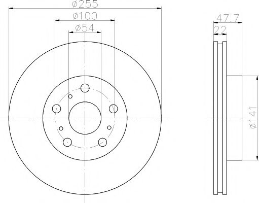 Тормозной диск BEHR/HELLA 8DD 355 103-581