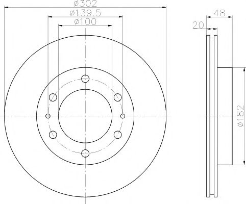 Тормозной диск BEHR/HELLA 8DD 355 105-191