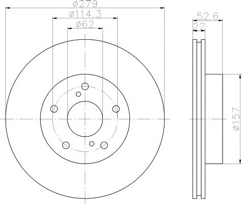 Тормозной диск BEHR/HELLA 8DD 355 105-251