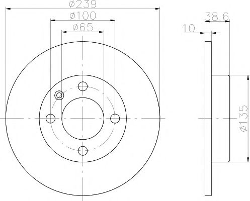 Тормозной диск BEHR/HELLA 8DD 355 100-051