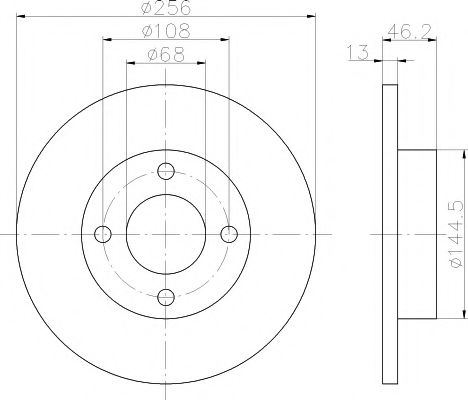 Тормозной диск BEHR/HELLA 8DD 355 100-581
