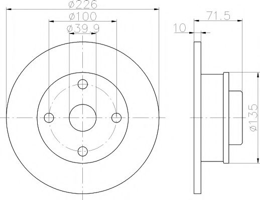Тормозной диск BEHR/HELLA 8DD 355 101-661