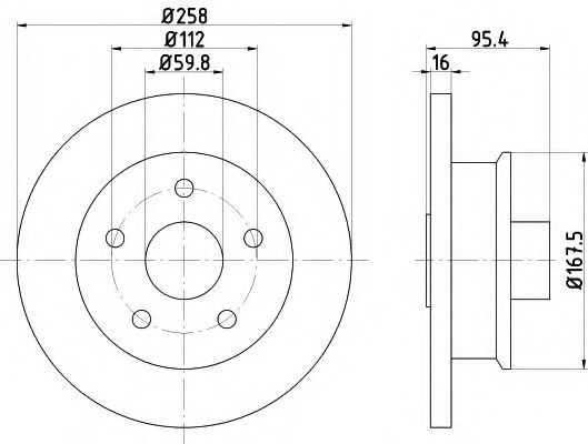 Тормозной диск BEHR/HELLA 8DD 355 102-361