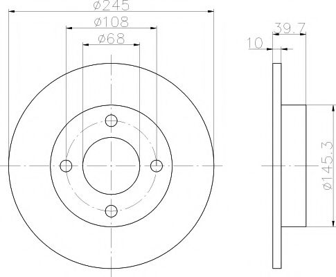 Тормозной диск BEHR/HELLA 8DD 355 100-621