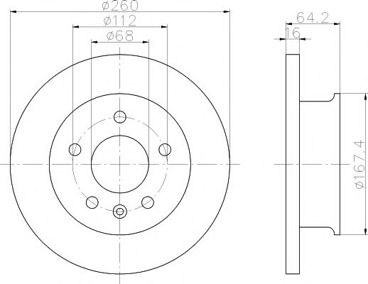 Тормозной диск BEHR/HELLA 8DD 355 102-621