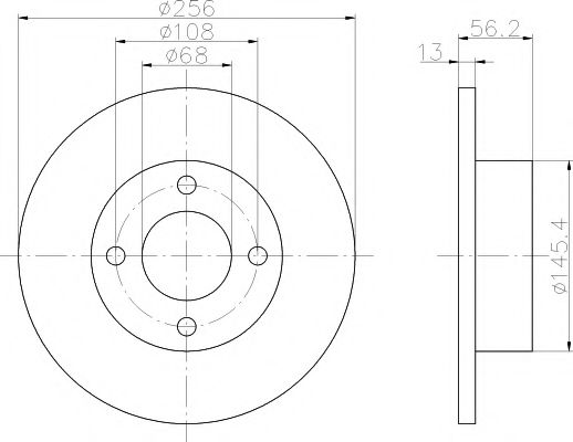 Тормозной диск BEHR/HELLA 8DD 355 102-841
