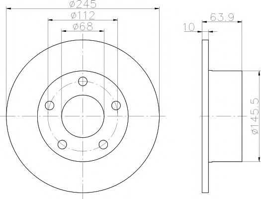 Тормозной диск BEHR/HELLA 8DD 355 102-801