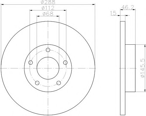 Тормозной диск BEHR/HELLA 8DD 355 102-781
