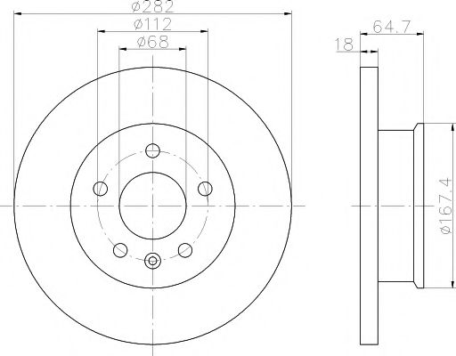 Тормозной диск BEHR/HELLA 8DD 355 102-891